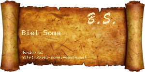 Biel Soma névjegykártya